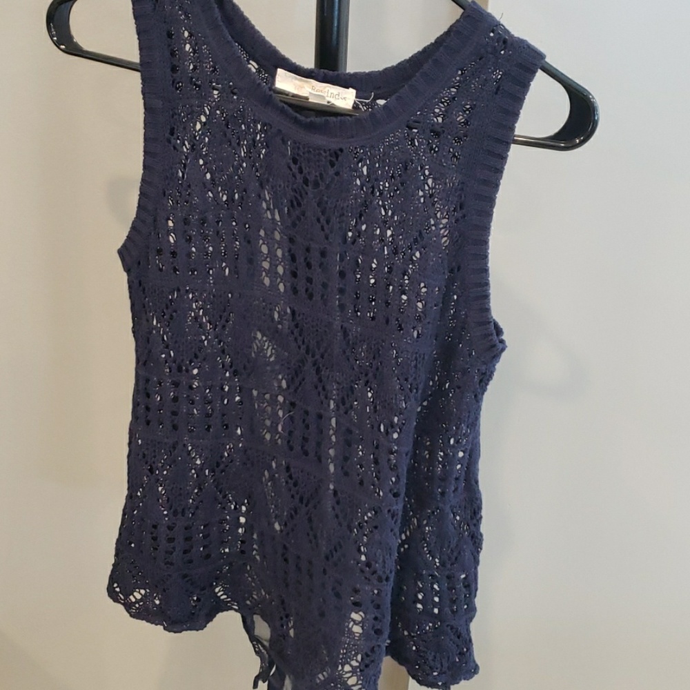 Womens sweater vest, navy, size XS, Rewind